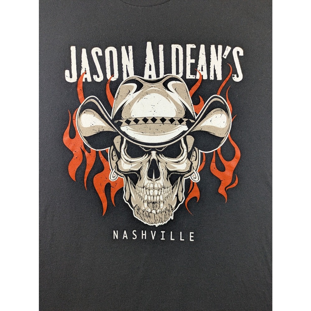 Jason Aldean's Nashville‎ Burn It Down Black T-Shirt 100% Cotton Men's XL - Picture 2 of 8